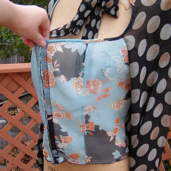 NEW RARE Patrizia Pepe Silk Blouse size L 10 Unique print - Picture 9 of 15